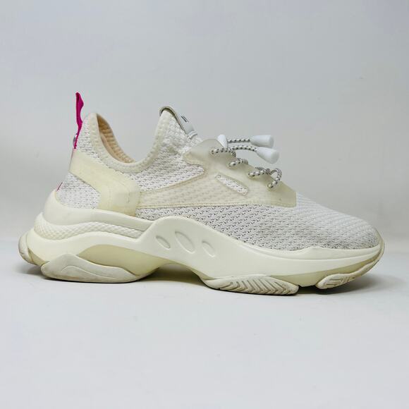 Steve Madden Myles Sneaker Lace Up Shoe White Pink - 7.5 - Picture 2 of 7